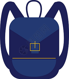 海军蓝袋 矢量或颜色图示图片