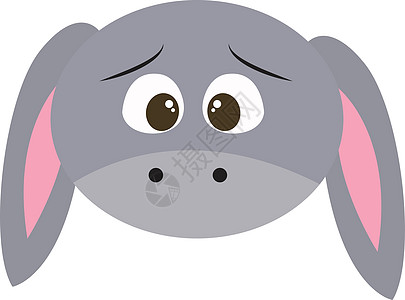 悲伤驴 向量或彩色图示脸部的食道图片