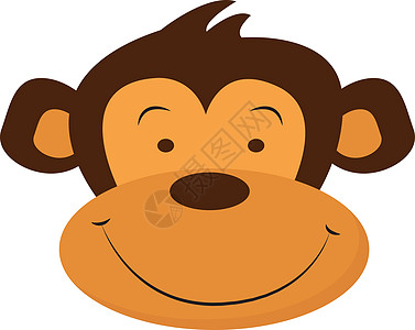 微笑动物 猴子 矢量或颜色i的面部食道图片