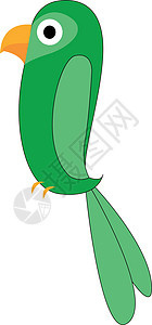 绿色鹦鹉矢量或彩色插图羽毛乐趣动物群热带异国鸟类荒野黄色绘画情调图片