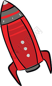 红色火箭 矢量或颜色图示背景图片
