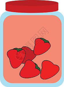 草莓果酱 矢量或彩色插图图片
