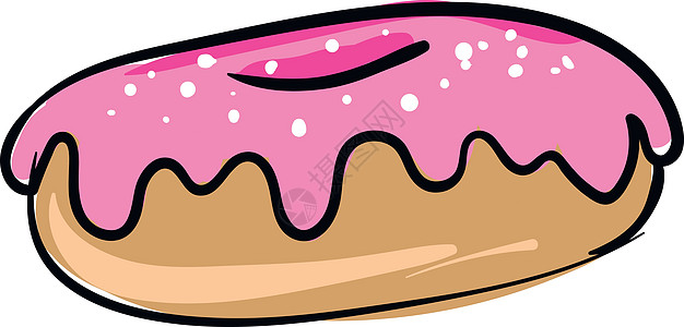 奶油甜甜圈的图像或彩色插图图片