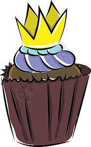 带皇冠的纸杯蛋糕的形象 - 像乌鸦一样的纸杯蛋糕图片