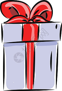 礼品盒 矢量或彩色插图丝带生日红色展示纸板礼物绘画惊喜图片