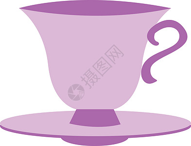 紫杯 向量或颜色插图图片