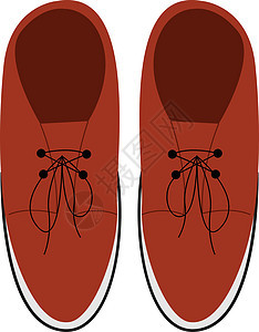 一双鞋子 矢量或颜色插图图片