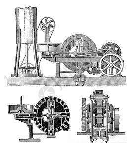 机械集聚体三重压缩 老式雕刻图片