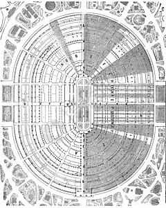 1867年在展馆展览的宫殿计划图片