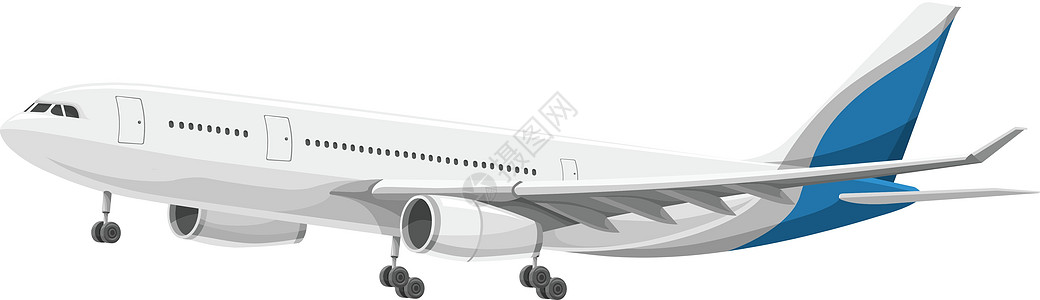 飞机起飞的向量旅行白色运输技术翅膀车轮插图引擎航空商业图片