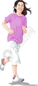 妇女慢跑的矢量背景图片