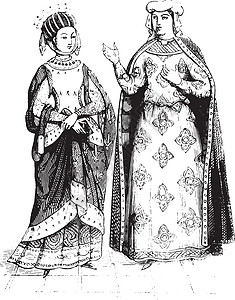 十三世纪卡斯蒂利亚的布兰奇和普罗旺斯的玛格丽特图片