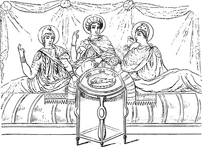 梵蒂冈维吉尔之后三世纪的膳食图片