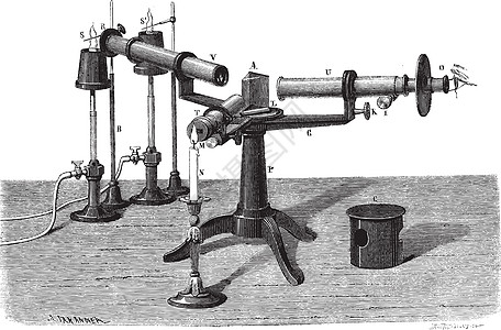 分光镜或分光光度计复古雕刻图片
