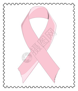 乳房意识丝带印章预防艺术邮资艺术品邮票夹子绘画插图丝绸癌症图片
