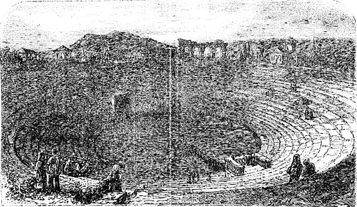 1890年在意大利维罗纳竞技场打印艺术插图圆圈雕刻唱歌历史性石灰石歌剧图片