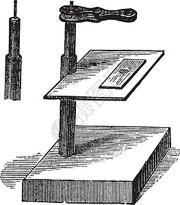 显微镜简单复古雕刻乐器技术艺术品蚀刻绘画插图古董生物生物学艺术图片