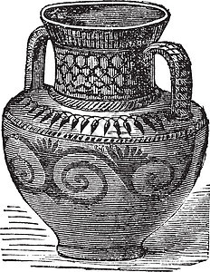 腓尼基花瓶复古雕刻传统草图艺术品陶器考古学历史艺术血管蚀刻古董图片