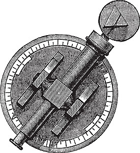 分光镜或分光谱年数雕刻艺术品白色测量插图蚀刻绘画光谱仪乐器光谱学技术图片
