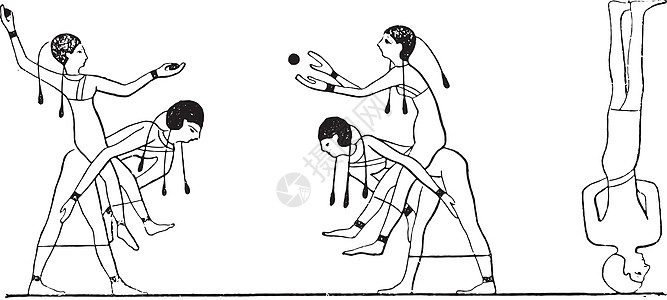 埃及人复古雕刻的游戏绘画戏法插图天赋古董蚀刻黑色艺术文明平衡图片