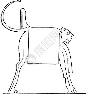 埃及雕刻绘画椅子围城白色框架家具动物古董休息艺术图片