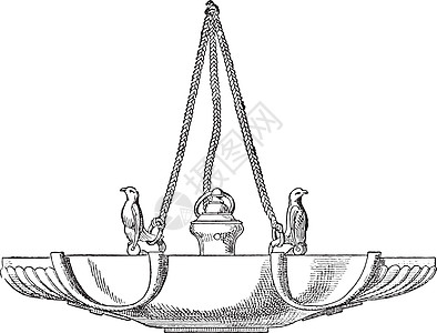 挂灯复古雕刻图片