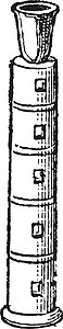简单的长笛复古雕刻图片