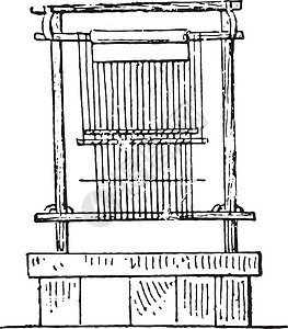 埃及织机复古雕刻图片