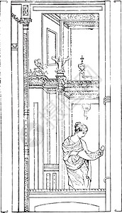 建筑绘画 古代雕刻图片