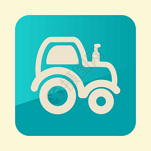 拖拉机图标 农机农业机器乡村场地车辆收成运输插图收获农场图片