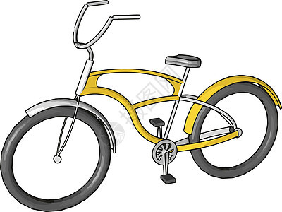 白色背景上的黄色头盔活动摩托车绘画运输运动速度卡通片插图男人图片
