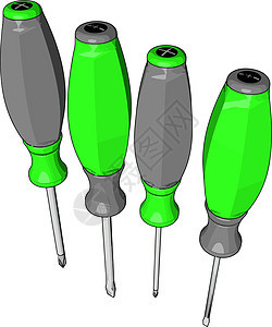 绿色螺旋桨 插图 白色背景的矢量工程工具箱工具收藏网络乐器锤子建筑工业技术图片
