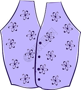 紫色背心 插图 白色背景的矢量图片