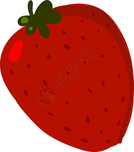 白色背景上的新鲜草莓插画矢量甜点食物插图背景图片