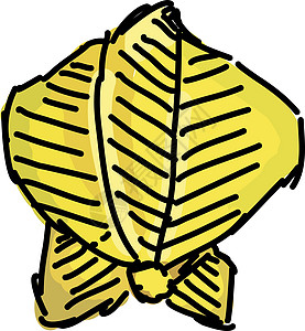 黄色卡兰波拉 插图 白色背景的矢量图片
