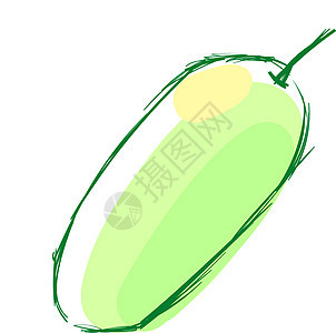 白色背景上的绿色水果果汁背景图片