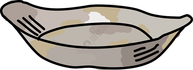 白色背景上的空圆圈环境盘子早餐圆形勺子插图用具餐具餐厅图片