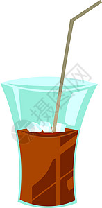 冰咖啡 插图 白色背景的矢量收藏食物巧克力饮料小吃牛奶蛋糕甜点艺术卡通片图片