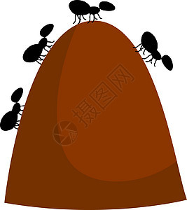 Anthill 插图 白色背景的矢量图片