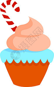 小蛋糕 插图 白色背景的矢量橙子夹子蓝色紫色奶油火焰纪念日周年庆典卡通片图片