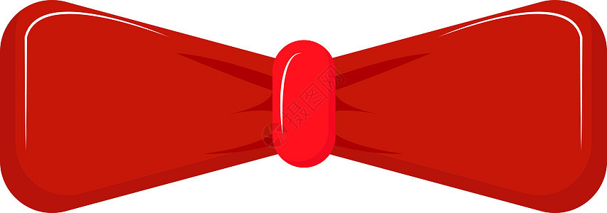 白色背景上的红色装饰季节雪花生日丝带展示盒子框架卡片风格图片