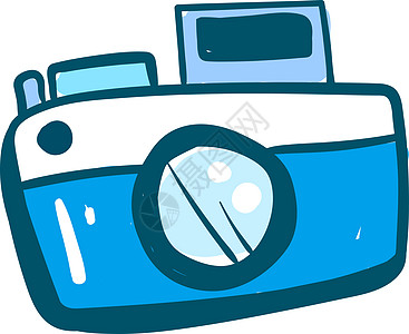 白色背景上的蓝色摄影师商业镜片网络按钮黑色电脑艺术收藏互联网图片