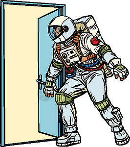 宇航员打开未知之门图片
