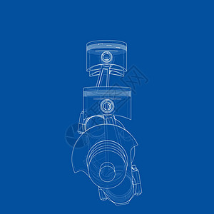 发动机活塞轮廓  3 的矢量渲染燃料戒指齿轮力量卡车合金机器中风草图凸轮图片