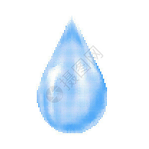 蓝色半色水滴图标图片