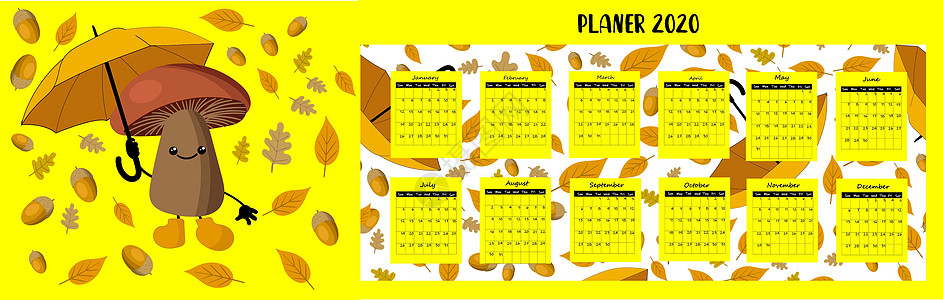 滑翔机2020年秋季为期三个月的 儿童一天的日程安排 斯堪的纳维亚风格打印卡通片商业海报办公室公司动物笔记纪念品规划师图片