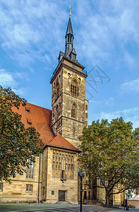 德国斯图加特 斯图加特教会信仰城市教堂宗教旅游地标天空大教堂建筑图片