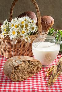 仍然有面包的生活篮子味道织物维生素纤维酵母谷物市场棕褐色脆皮图片