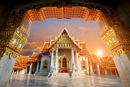 泰国曼谷大理石寺寺庙假期宗教地标游客佛教徒皇家文化旅行大理石图片