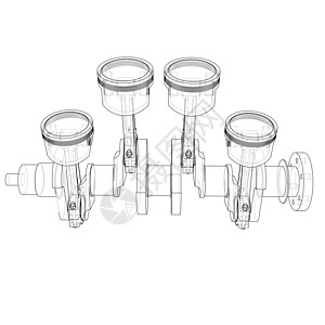 发动机活塞轮廓  3 的矢量渲染阀门车辆卡车齿轮速度金属凸轮加工戒指运动图片